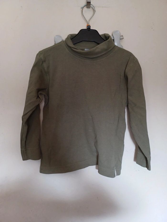 Tee shirt manche longue col roulé 7/8 ans - photo numéro 2