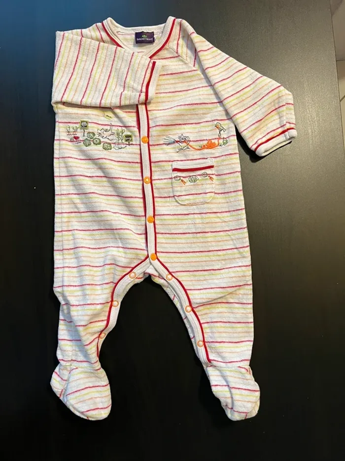Lot 4 pyjamas chauds 6 mois - photo numéro 2