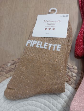 Chaussette a paillettes