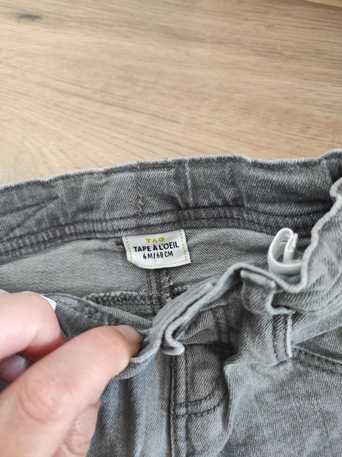 Lot de deux jeans 6 mois - photo numéro 2