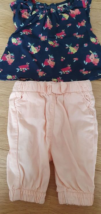 Ensemble tee-shirt pantalon bébé 1 mois