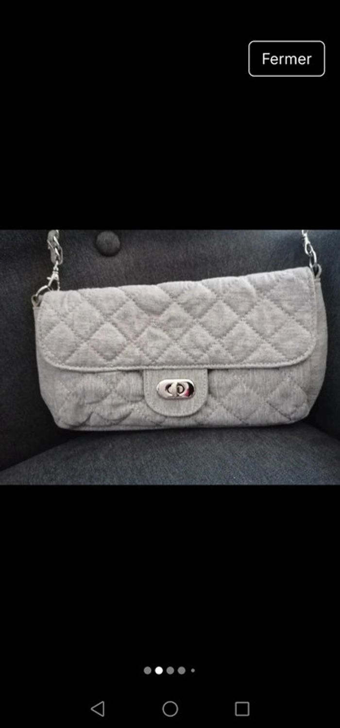 Sac à bandoulière gris LH - photo numéro 2