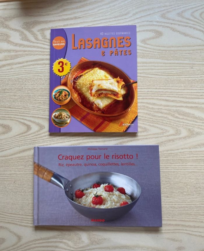 Lot livres lasagnes et risotto