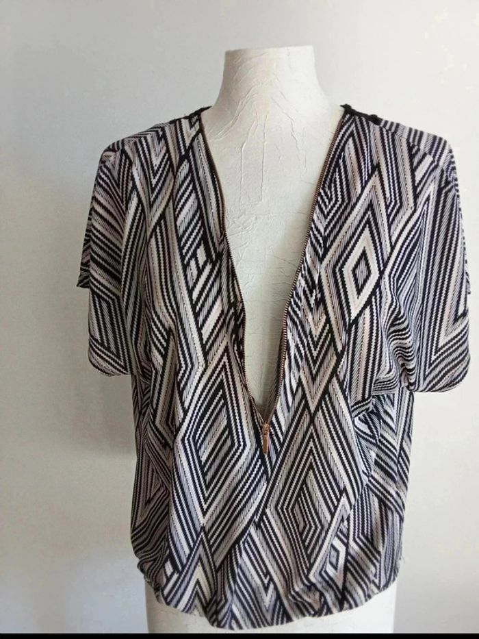 Blouse à motifs losange - photo numéro 3