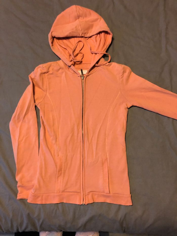 gilet orange à capuche - XXS