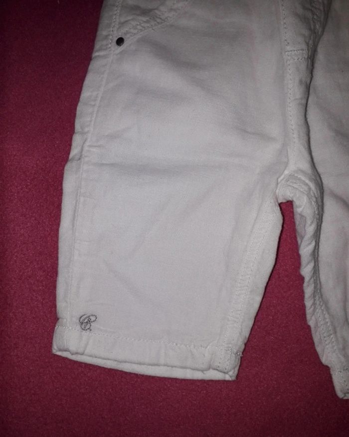 Pantalon blanc en lin taille 3 mois - photo numéro 2