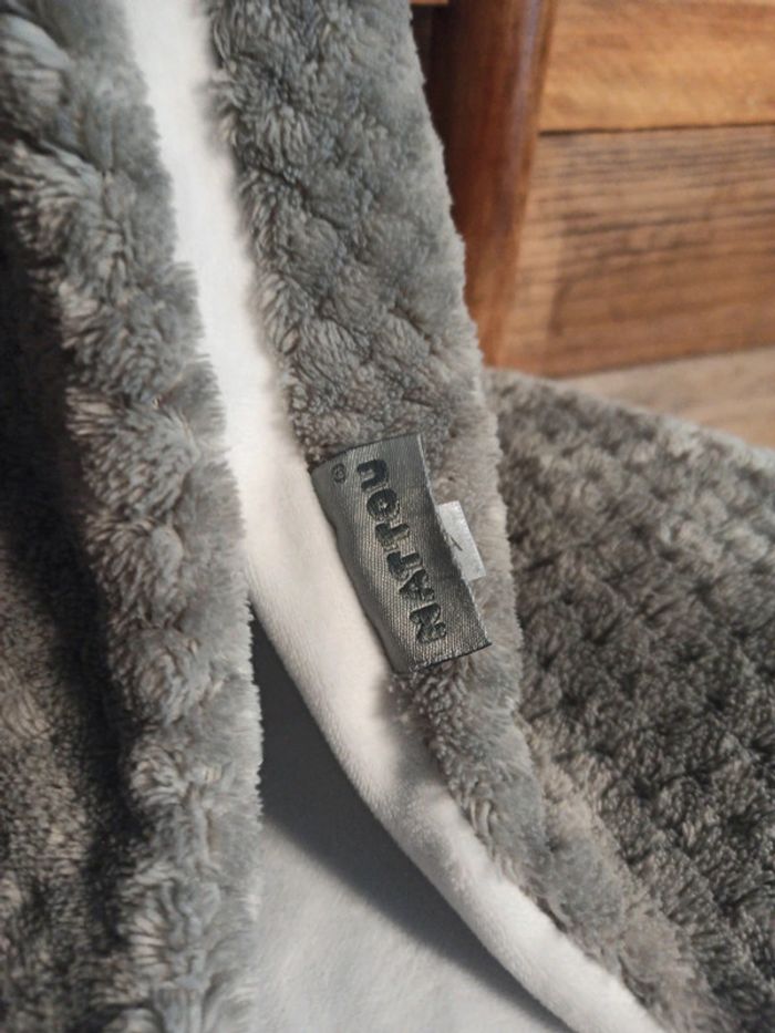 Doudou lapin couverture Nattou tbe gris - photo numéro 3