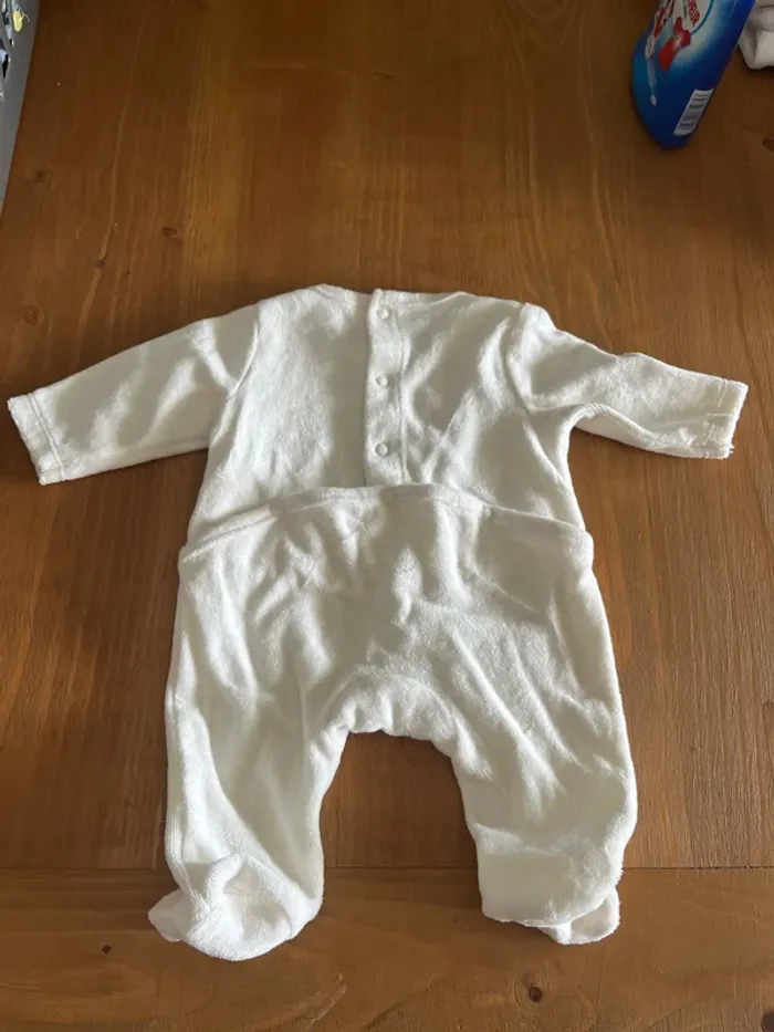 Pyjama grenouillère velours naissance - photo numéro 3