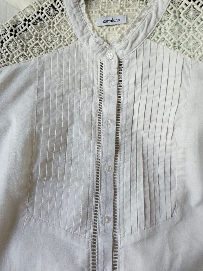 Chemisier coton et dentelle - photo numéro 7