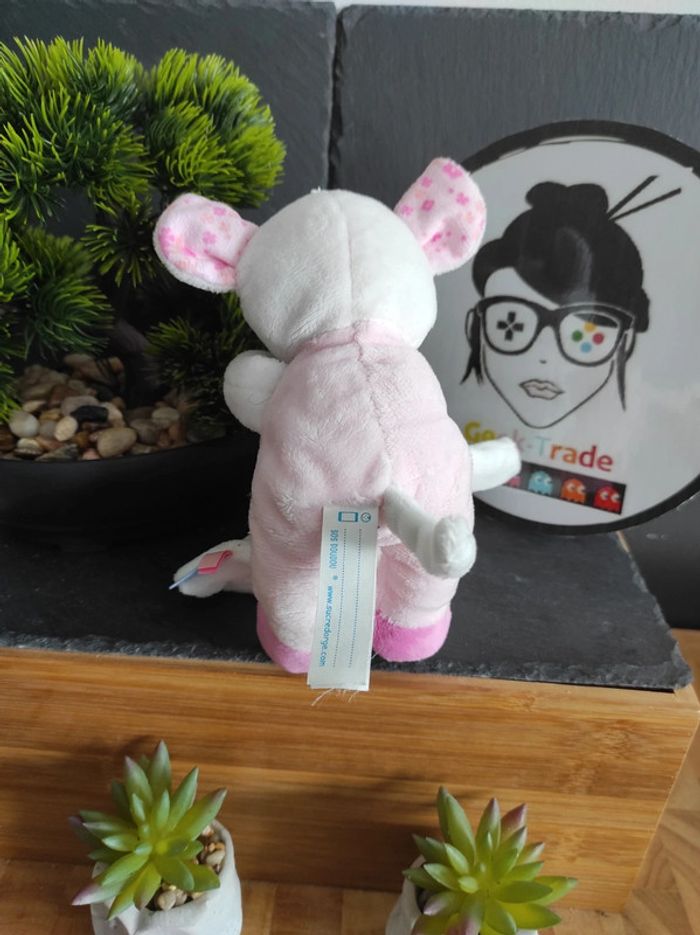 Doudou Knuffel Comforter Souris Mouchoir Rose Fleur Sucre D'orge #geektradedoudo - photo numéro 2