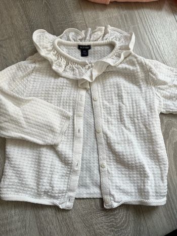 Gilet fin blanc cassé 18 mois