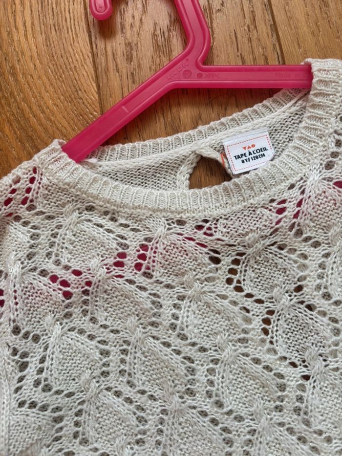 Pull ajouré T8ans - photo numéro 2