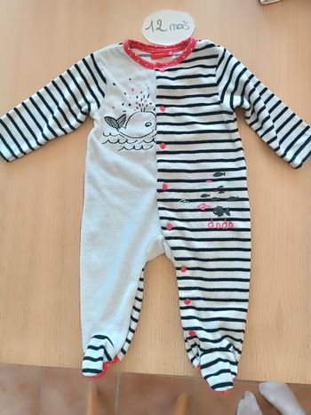 Pijama velours 12 mois