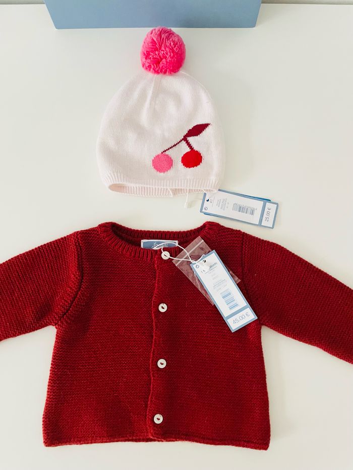 Veste / cardigan et bonnet Jacadi - photo numéro 4