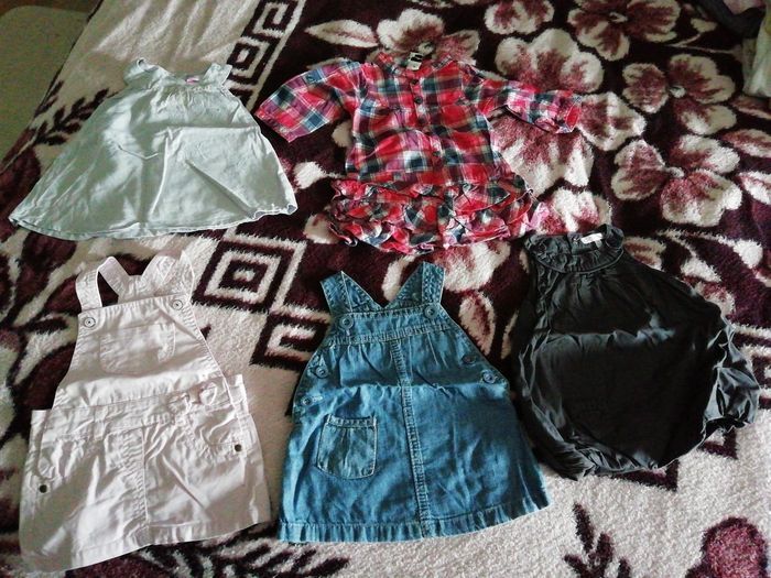 5 robes fille 3 mois