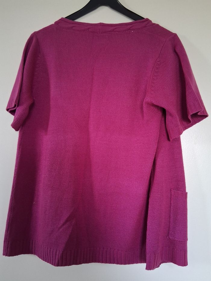 Gilet manches courtes violet " t- 38-40 " - photo numéro 2