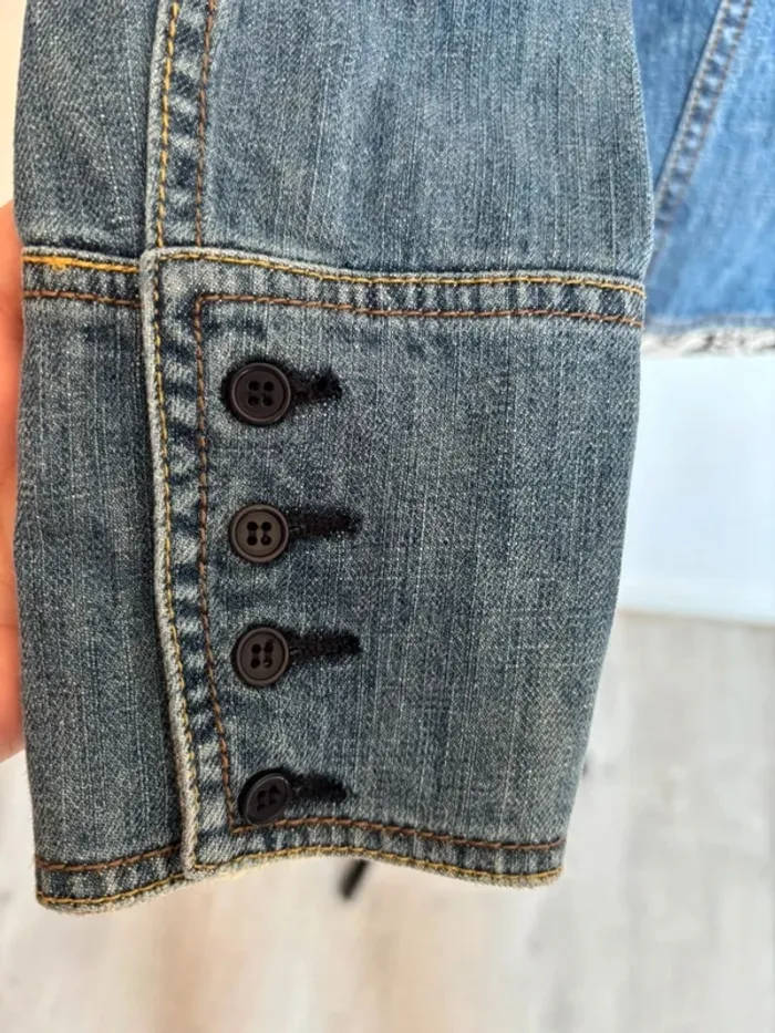 Veste en jeans légère taille S - photo numéro 3