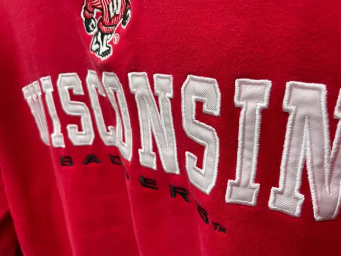 Campus Heritage Red Sweater NCAA Wisconsin Badgers Mens M - photo numéro 4