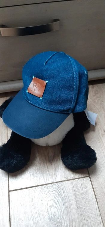 Casquette "sergent major" bleue jeans 51 cm en très tres bon état