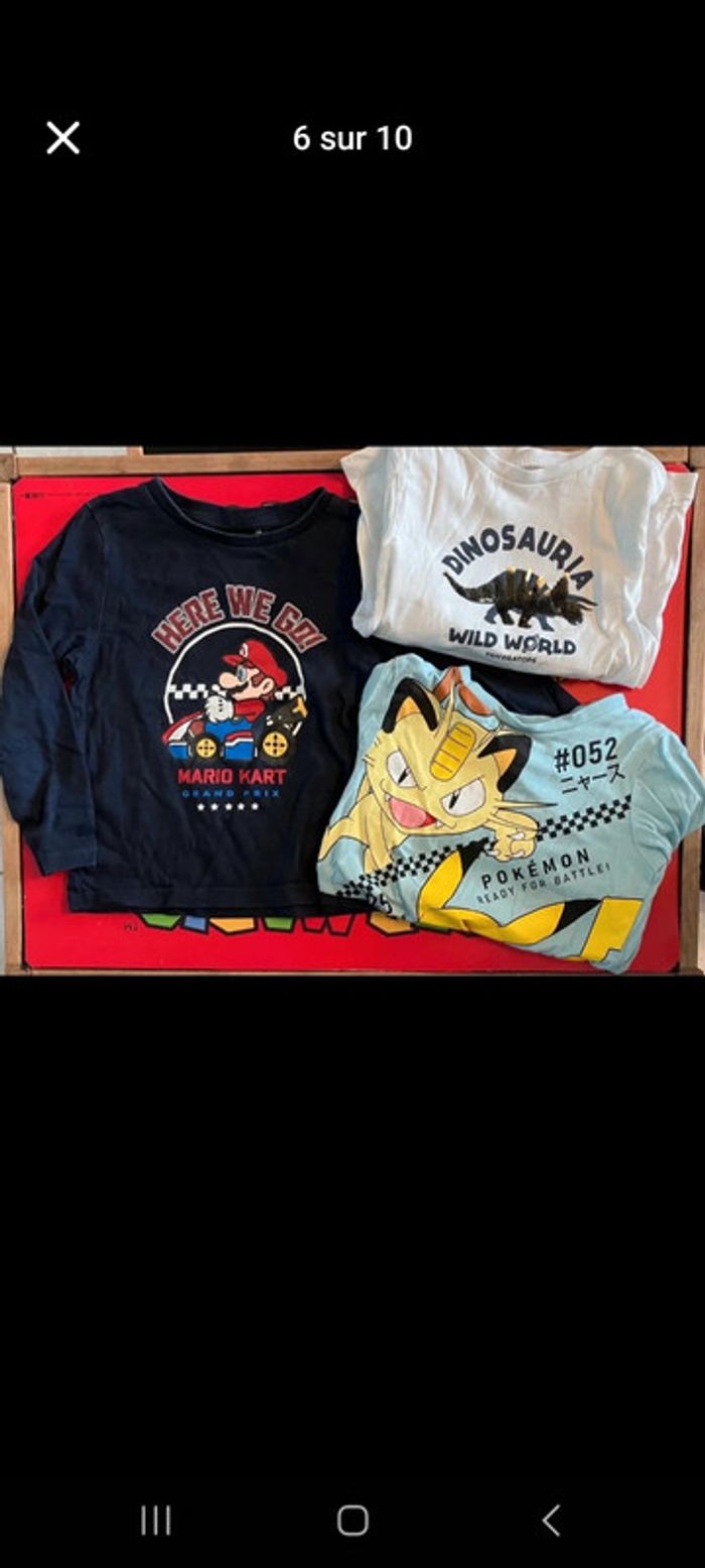 Lot tee shirt manche longue  4 ans