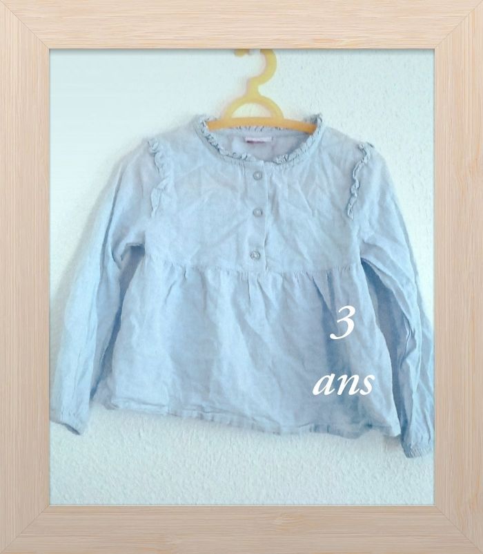 3 ans tao blouse chemise bleu clair print été /Excellent état - photo numéro 17