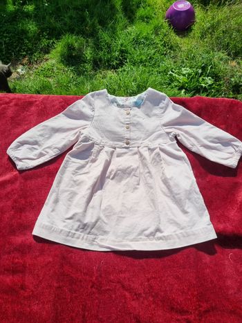 Robe velours manches longues Obaïbi 18 mois