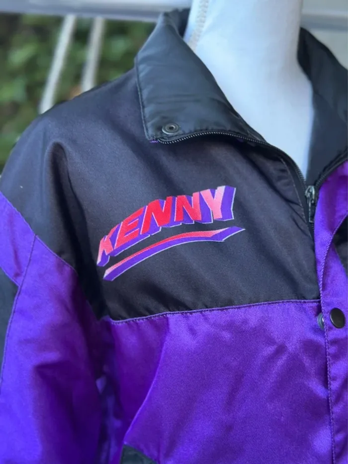 Veste de moto racing Yamaha by Kenny violet et noir taille XS/S oversize unisex - photo numéro 12