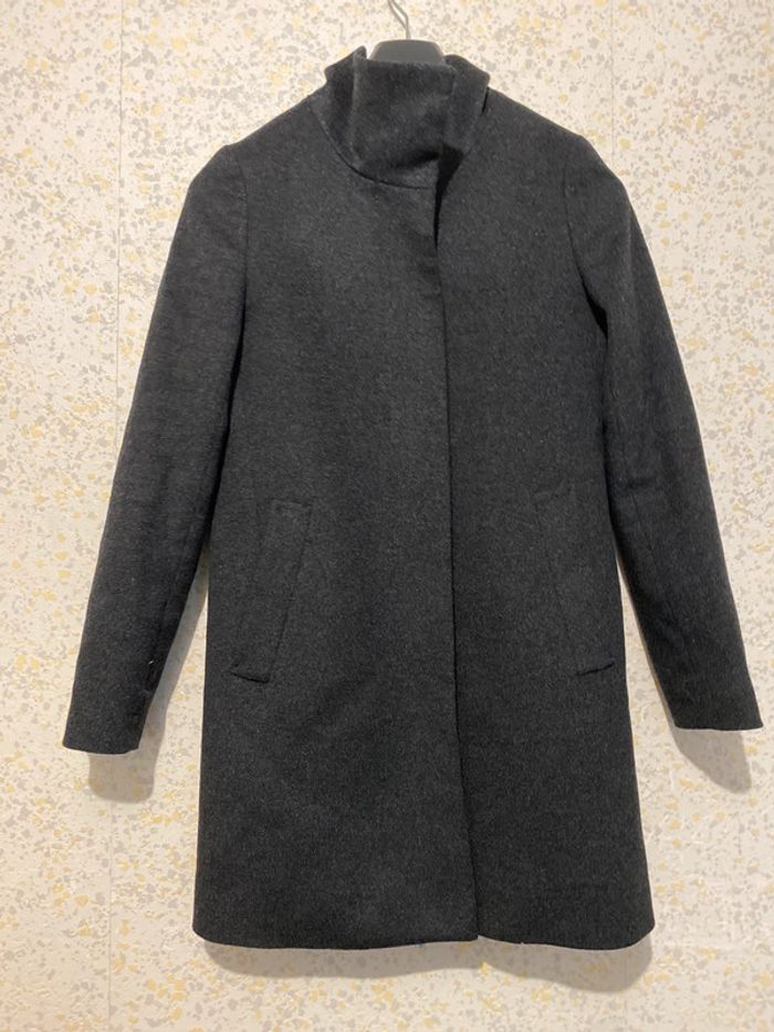 Manteau uniqlo laine et cachemire anthracite xs - photo numéro 2