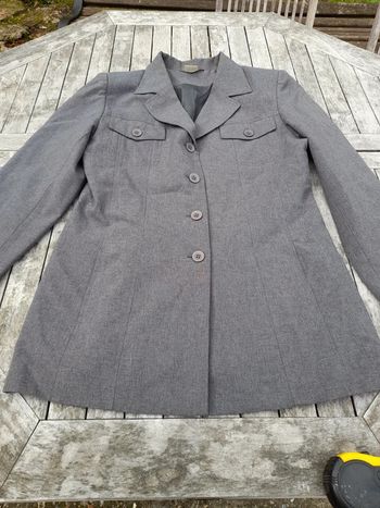 Veste tailleur polyester gris T42