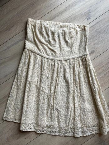 Robe bustier dentelle ivoire