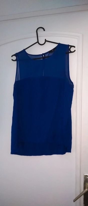 Haut bi matière bleu femme M h&m