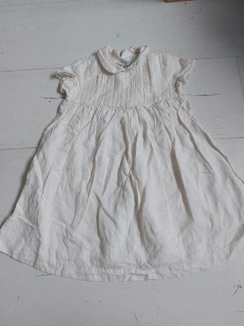 Robe en lin vintage Cyrillus Taille 24 mois
