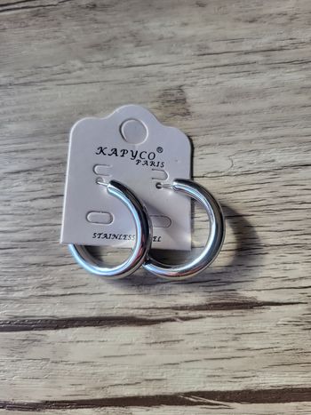 Boucle d'oreilles en acier inoxydable 