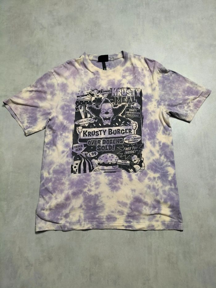 T-shirt H&M – The Simpsons Krusty Burger – Tie & Dye violet - photo numéro 2