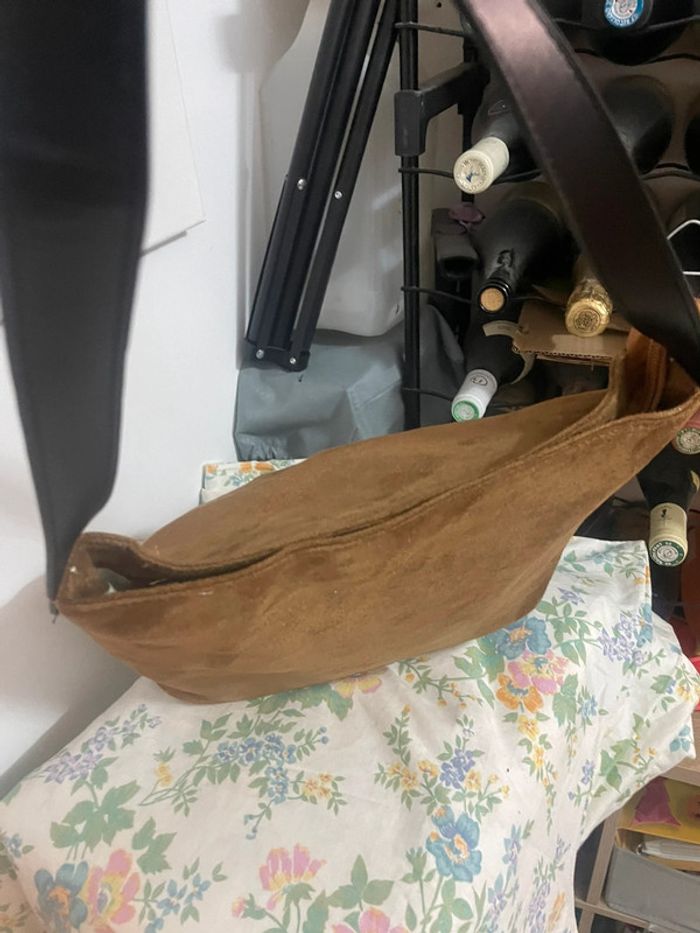 Sac Seau Élégant en Suède kaki pour Femme  Sac à Grande Ca - photo numéro 6