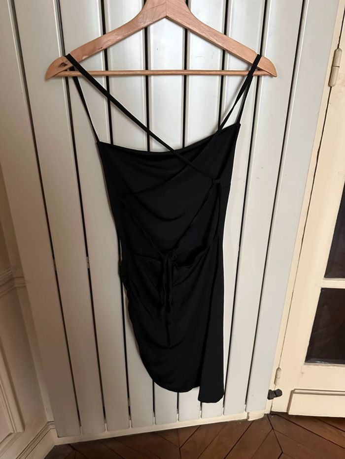 Robe noire dos nus asymétrique blush mark taille s - photo numéro 2