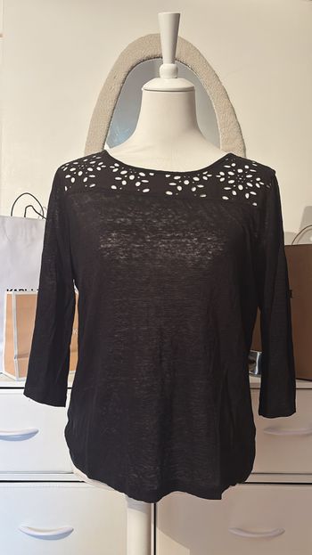 Haut noir manches 3/4 Naf Naf T42