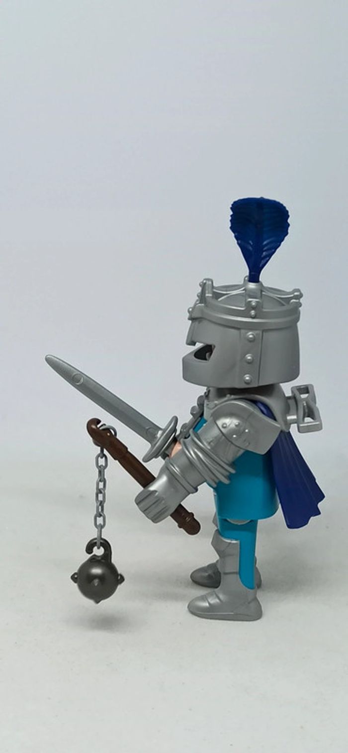Homme chevalier avec épée et cape bleue playmobil - photo numéro 5