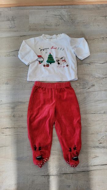 Pyjama deux pièces Noël 18 mois