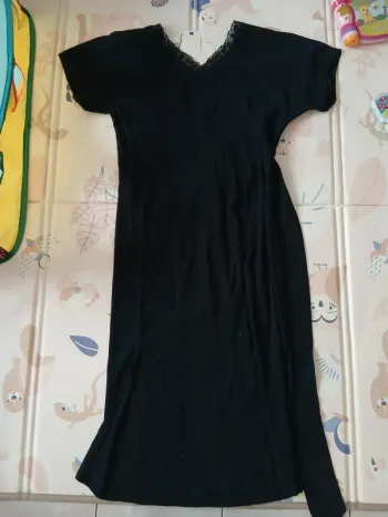 Robe cache coeur longue et fluide