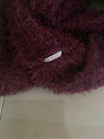 Écharpe tube bordeaux 