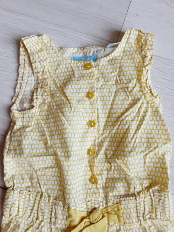 Vêtement bébé fille combinaison combishort jaune Obaïbi 18 mois - photo numéro 2