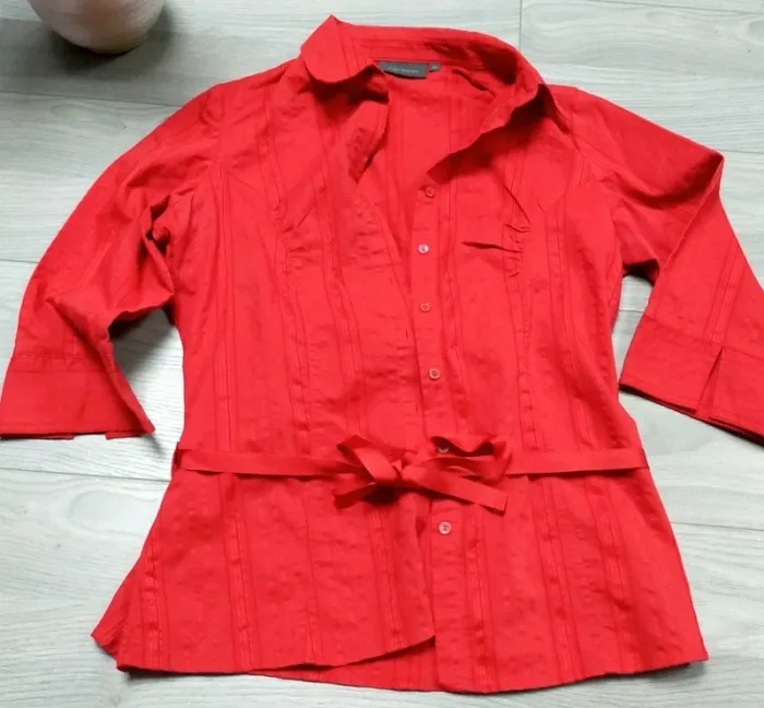 Chemise rouge manches 3/4 40 L Kiabi