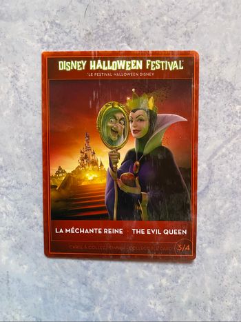 Carte Disneyland Paris Halloween 30 ans la méchante reine