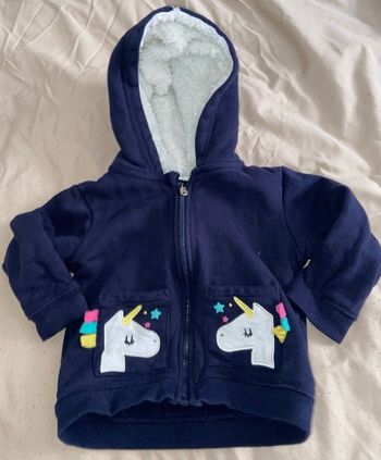 Veste motif licorne marine taille 18 mois bleu seven