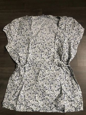 Blouse Somewhere taille 38 fleurie bleu gris
