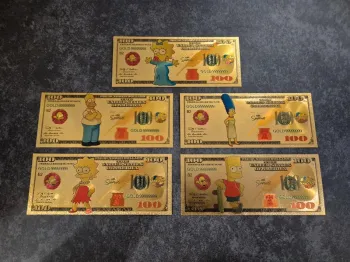 Billets OR à collectionner The Simpsons