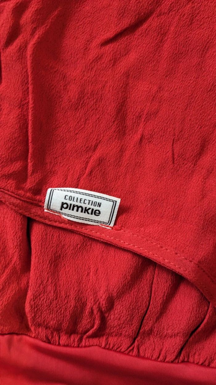 Blouse bodie manches courtes rouge 38 - photo numéro 6