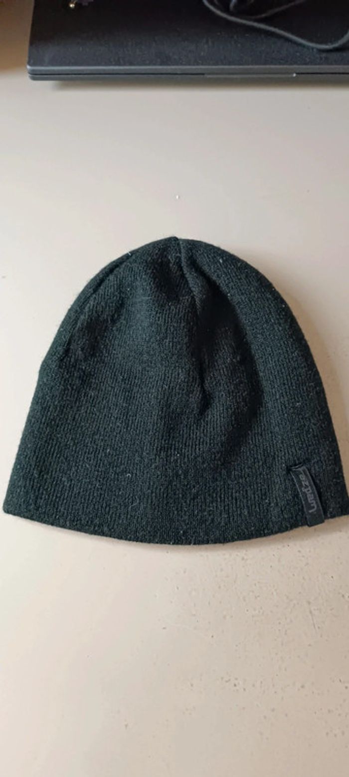 Bonnet wed'ze enfant noir et rouge 13 cm