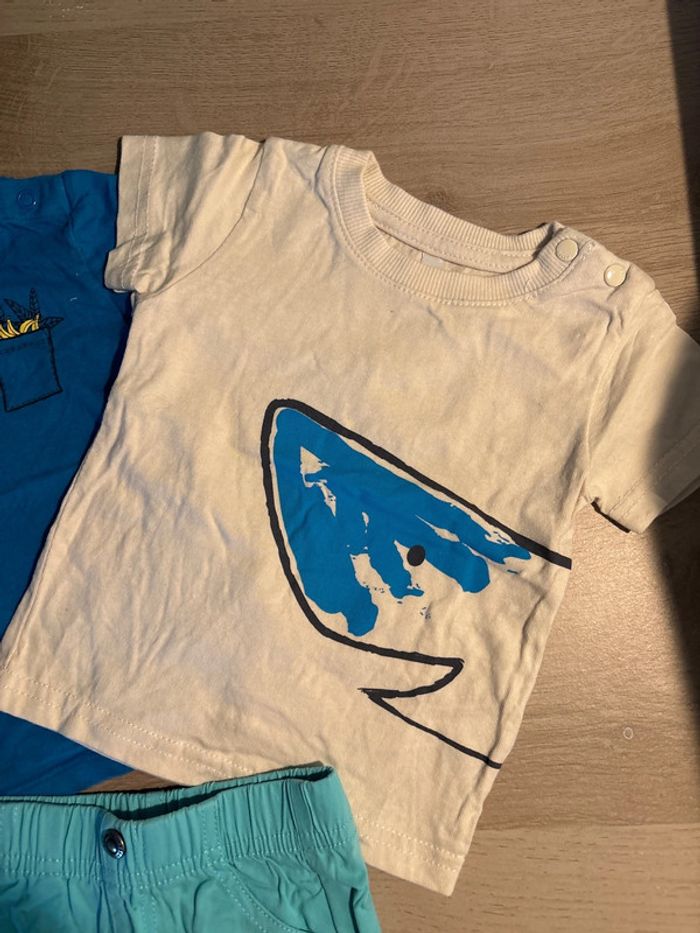 Ensemble short et 2 t-shirt assortis - photo numéro 4